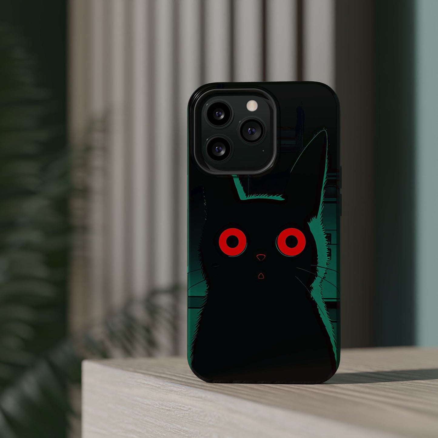 Protective Phone Case – Mysterious Black Cat Design