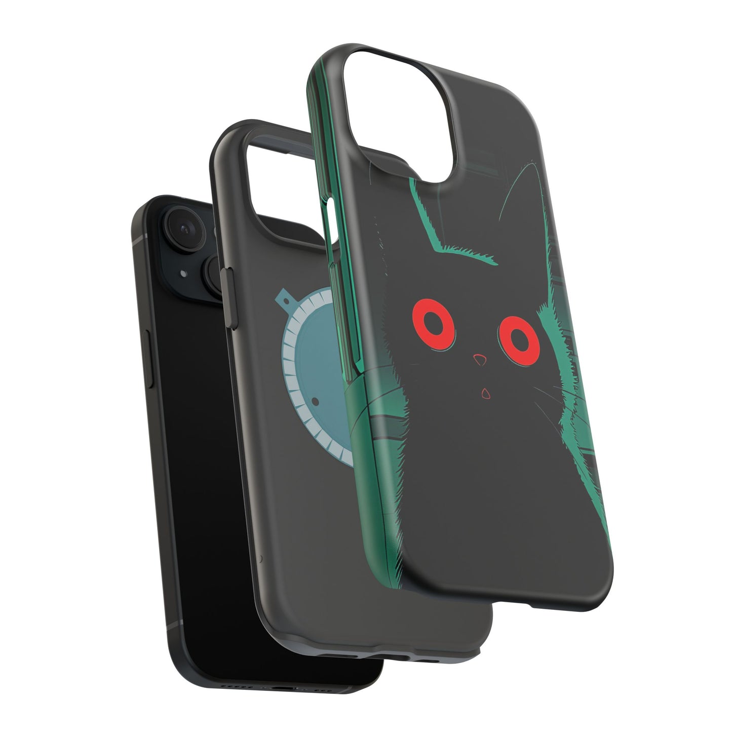 Protective Phone Case – Mysterious Black Cat Design