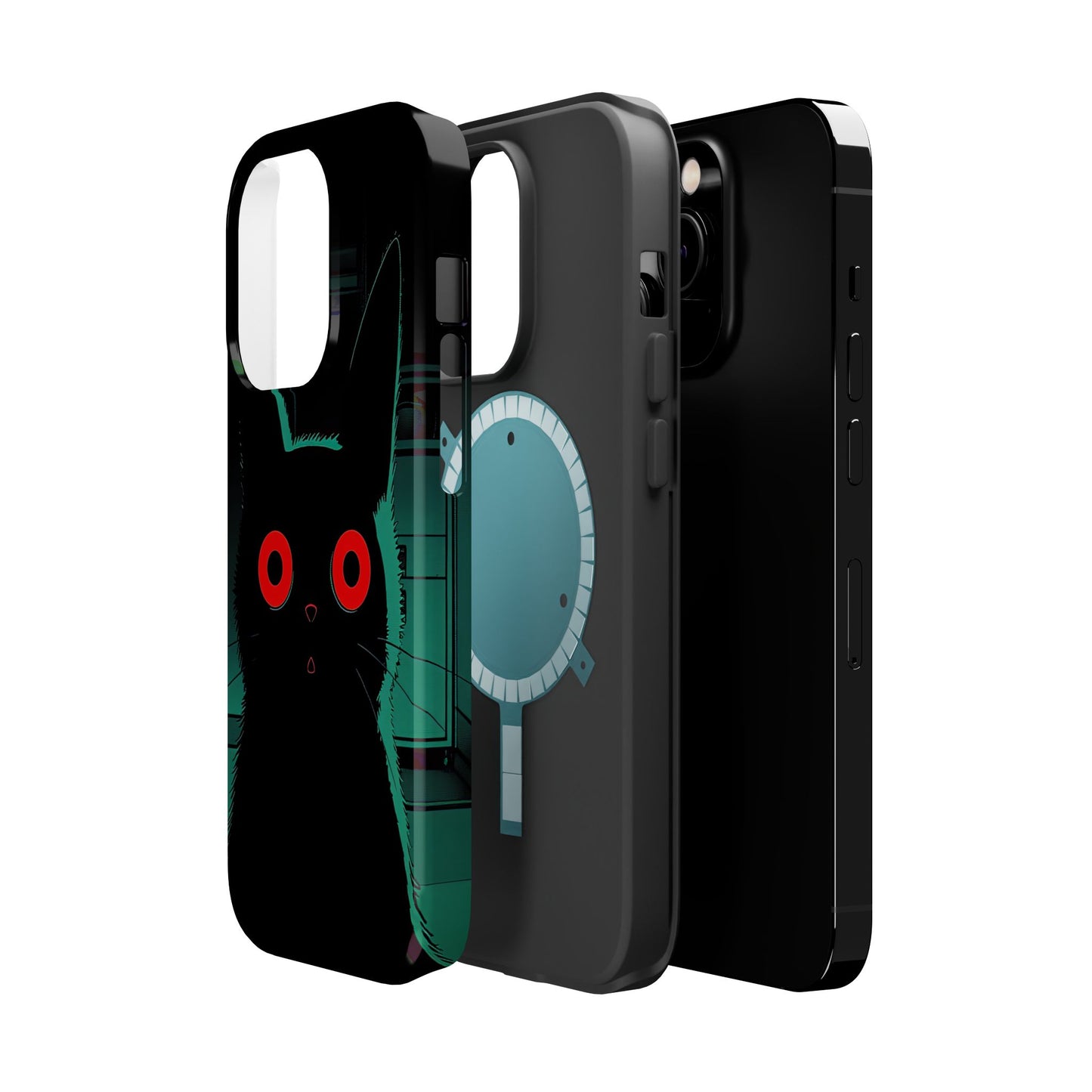 Protective Phone Case – Mysterious Black Cat Design