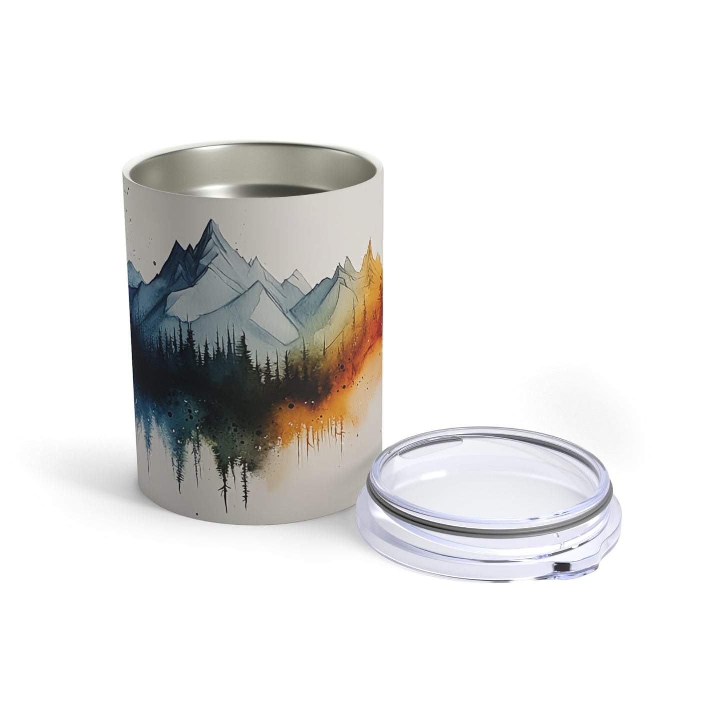 10oz Insulated Tumbler – Mountain Landscape Design