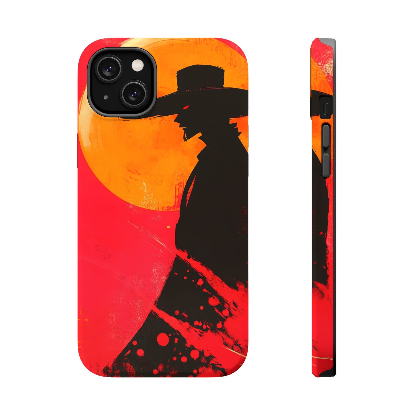 Protective Phone Case – Western Silhouette Design