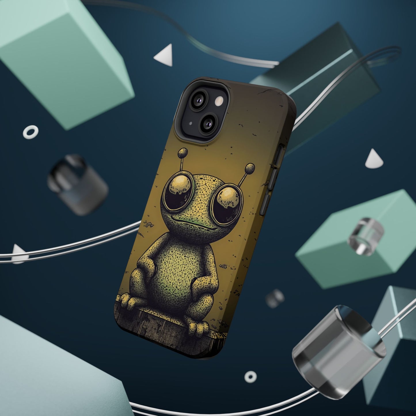 Protective Phone Case – Friendly Alien Design