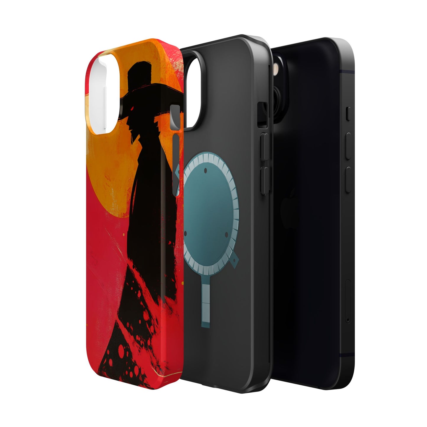 Protective Phone Case – Western Silhouette Design