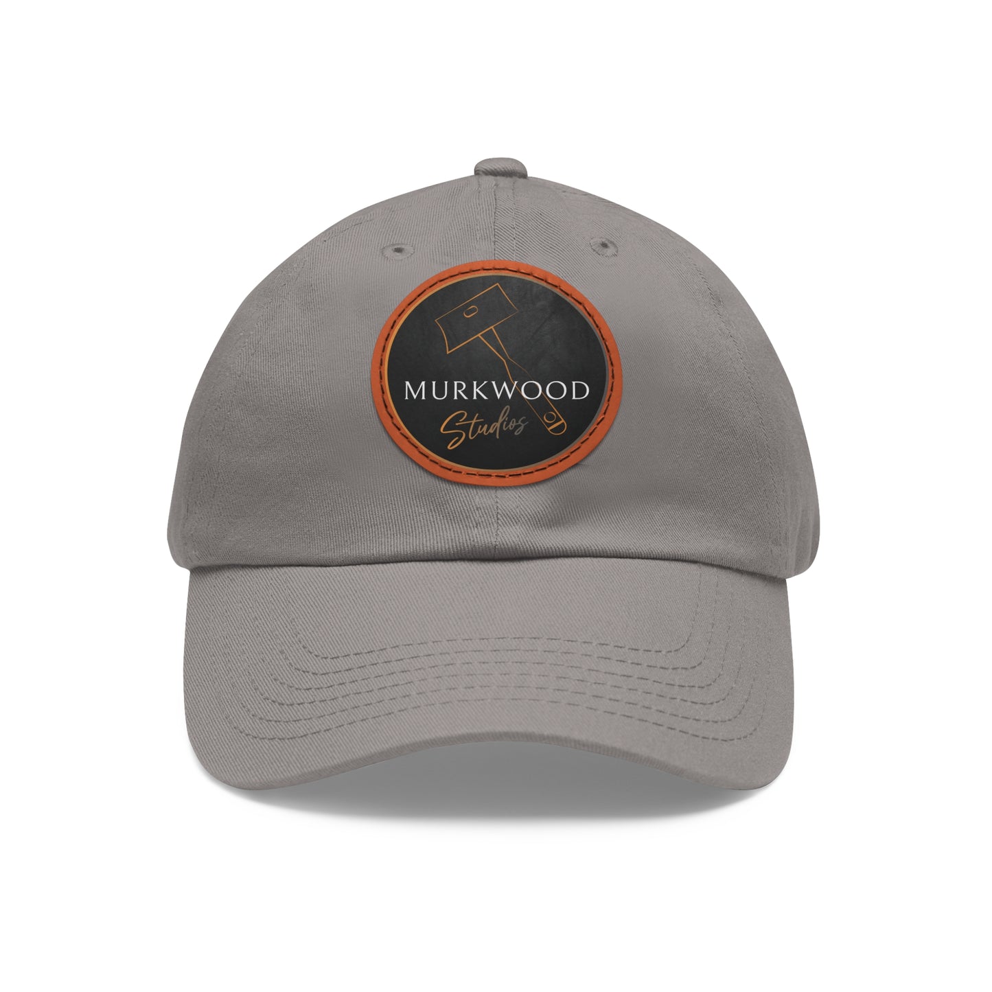 Dad Hat with Leather Patch (Round)