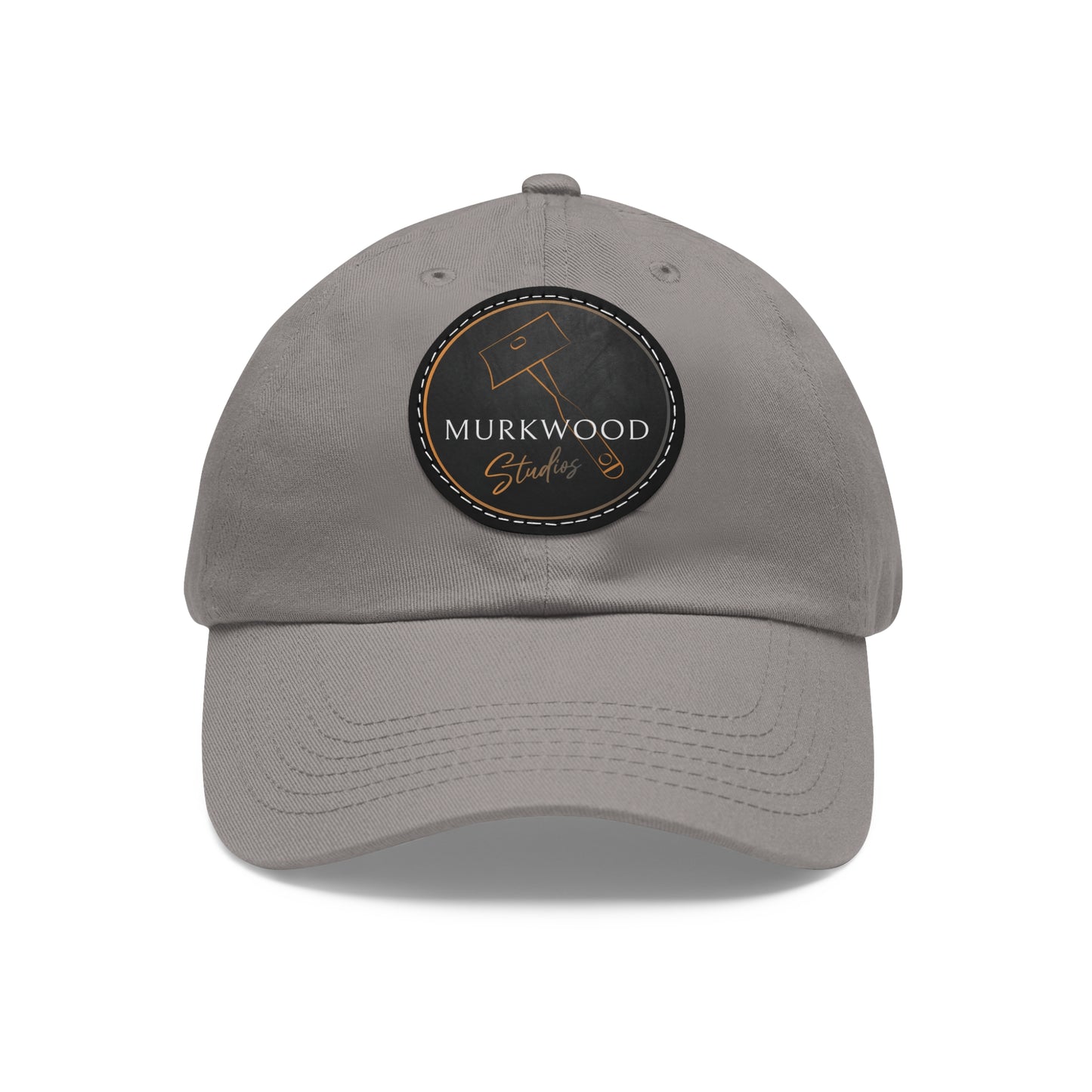 Dad Hat with Leather Patch (Round)