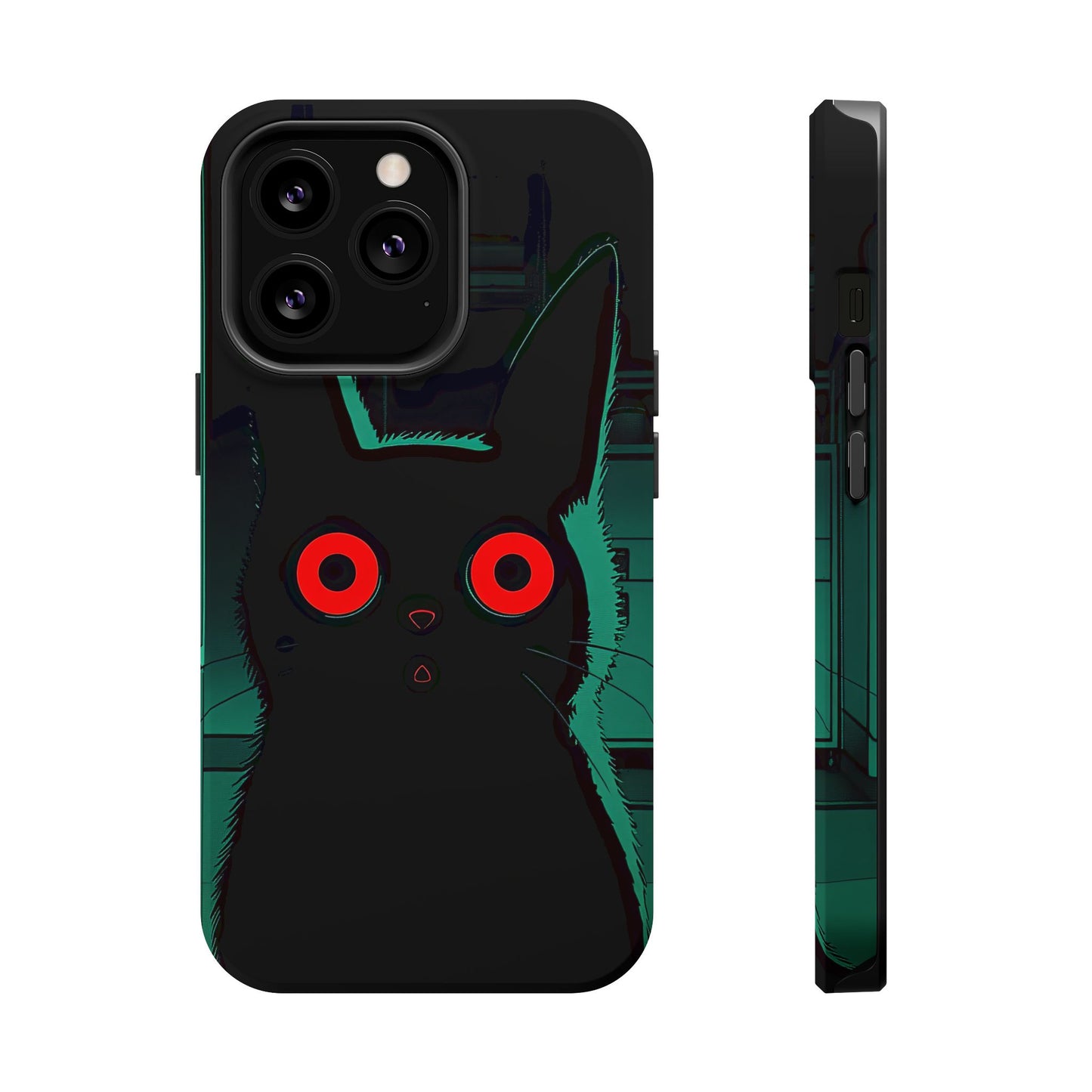 Protective Phone Case – Mysterious Black Cat Design