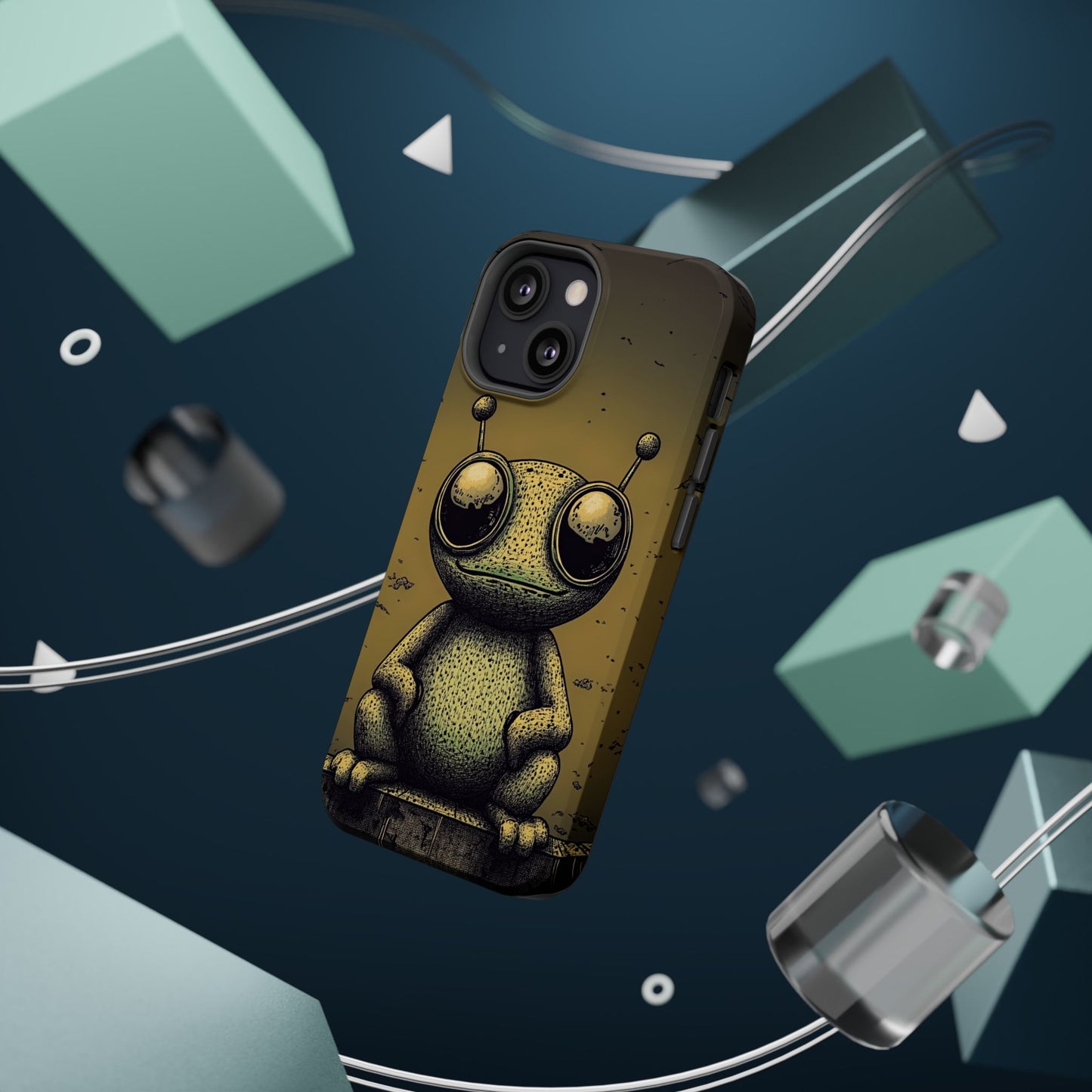 Protective Phone Case – Friendly Alien Design