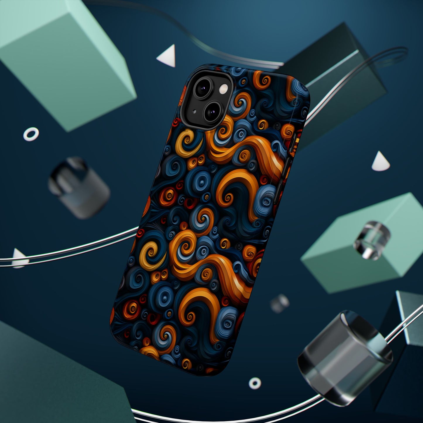 Protective Phone Case – Vibrant Swirl Pattern