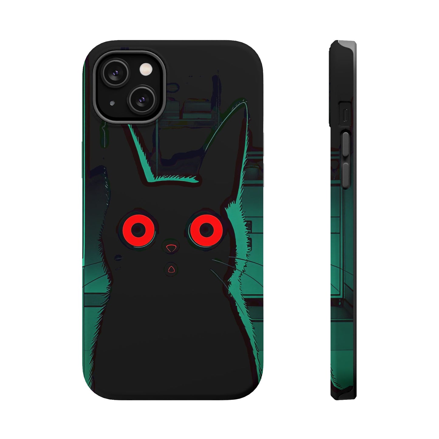 Protective Phone Case – Mysterious Black Cat Design