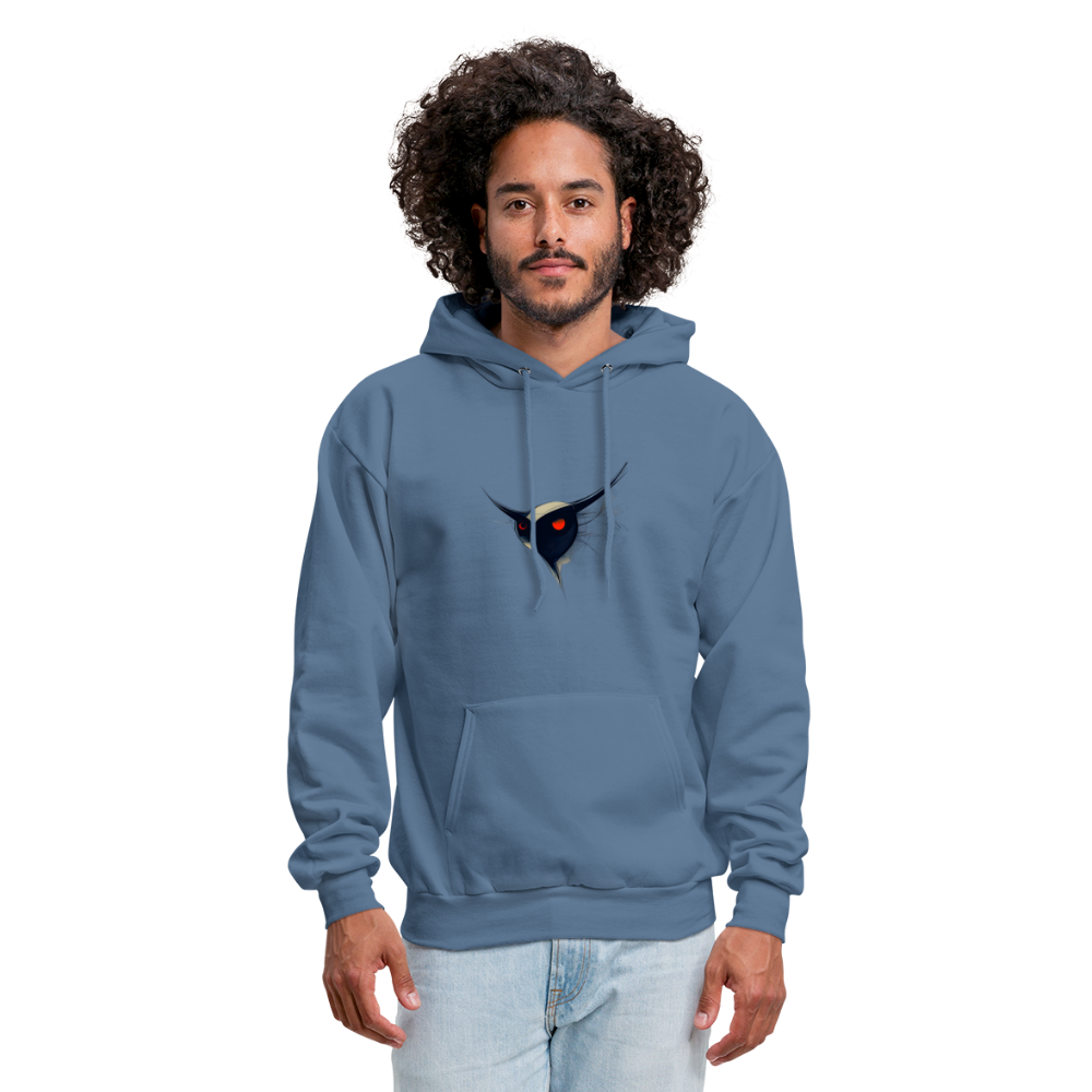 Men's Hoodie - Owl - denim blue