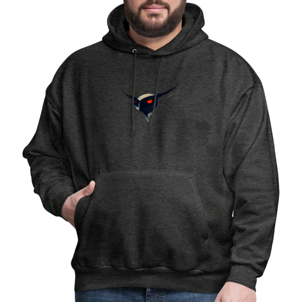 Men's Hoodie - Owl - charcoal grey