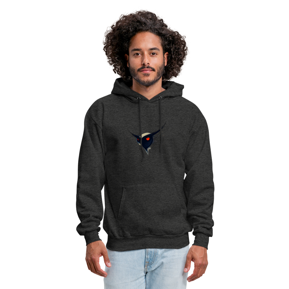 Men's Hoodie - Owl - charcoal grey