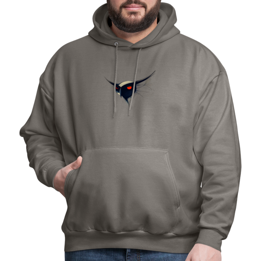 Men's Hoodie - Owl - asphalt gray