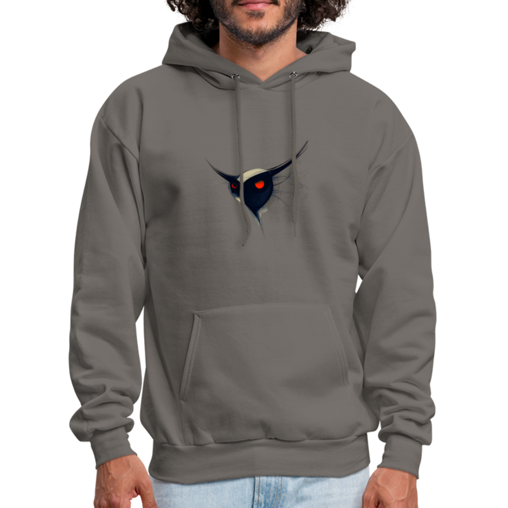 Men's Hoodie - Owl - asphalt gray