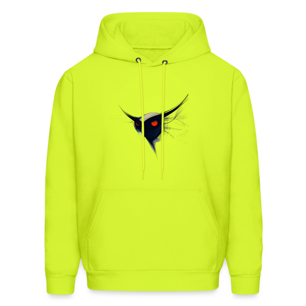 Men's Hoodie - Owl - safety green