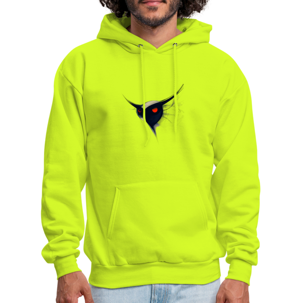 Men's Hoodie - Owl - safety green