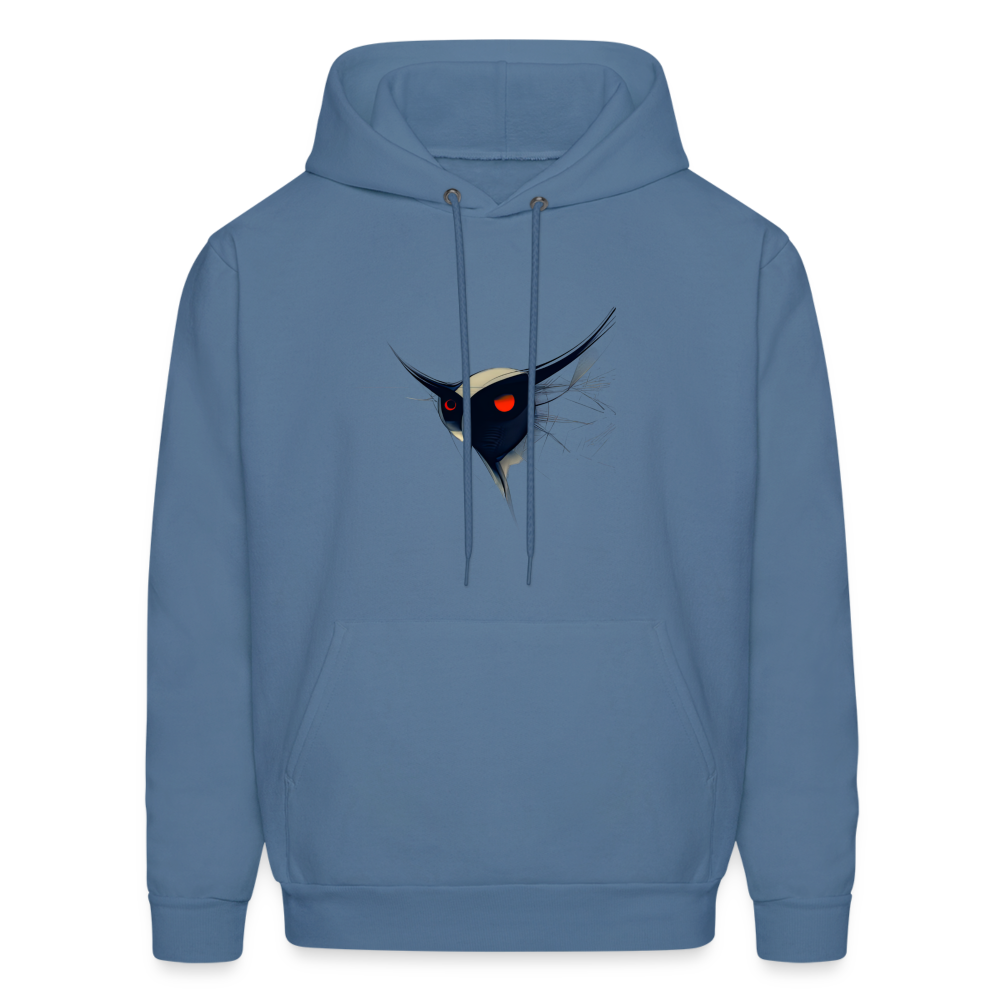 Men's Hoodie - Owl - denim blue