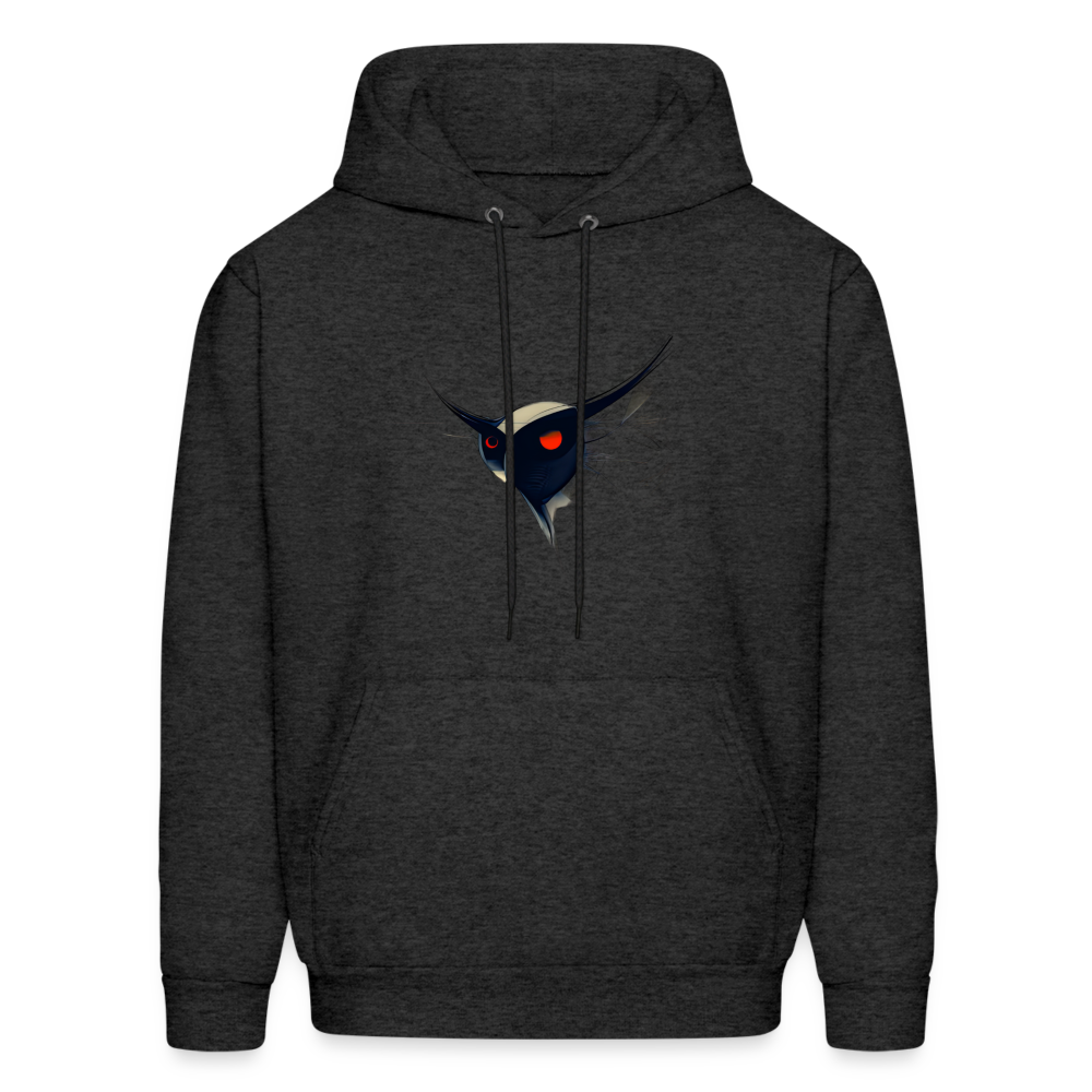 Men's Hoodie - Owl - charcoal grey