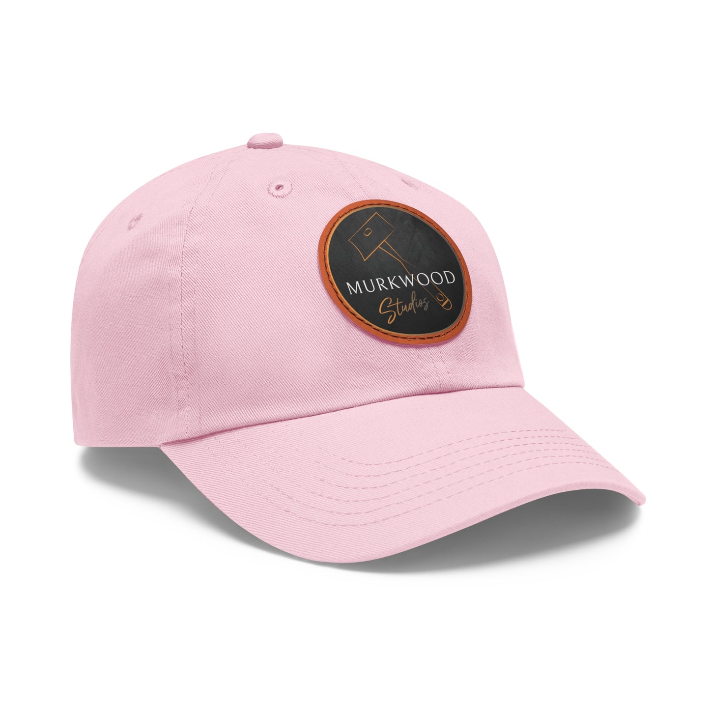 Dad Hat with Leather Patch (Round)