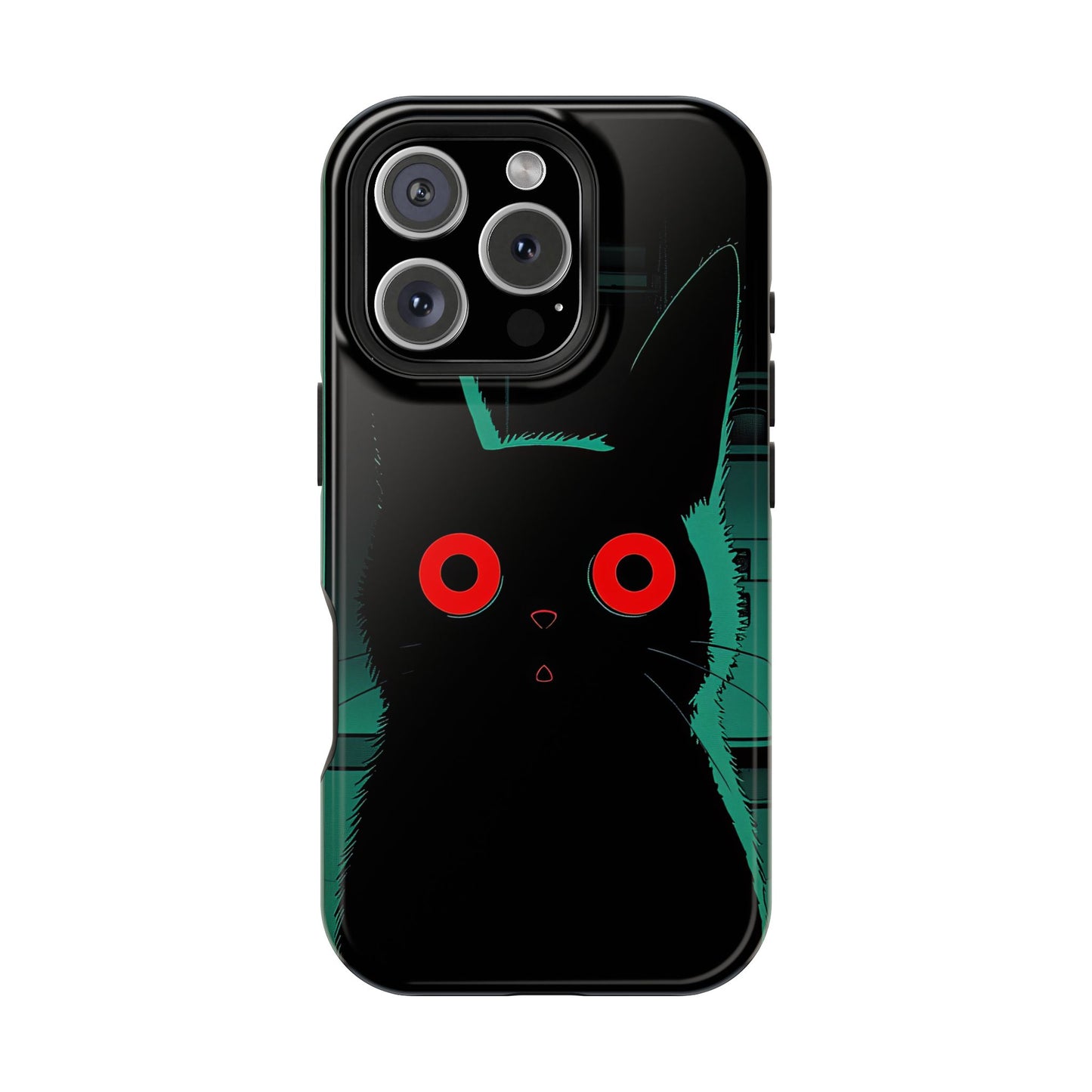 Protective Phone Case – Mysterious Black Cat Design