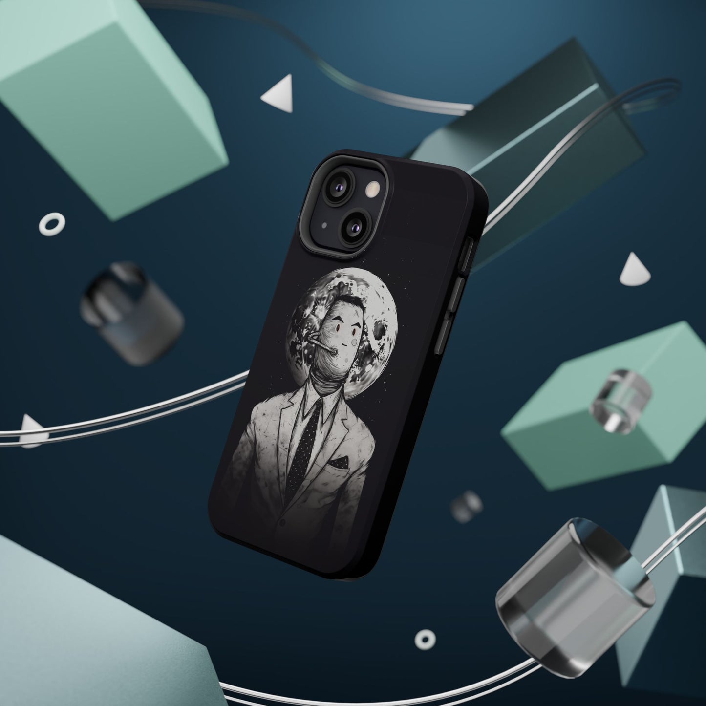 Protective Phone Case – Surreal Moon Suit Design