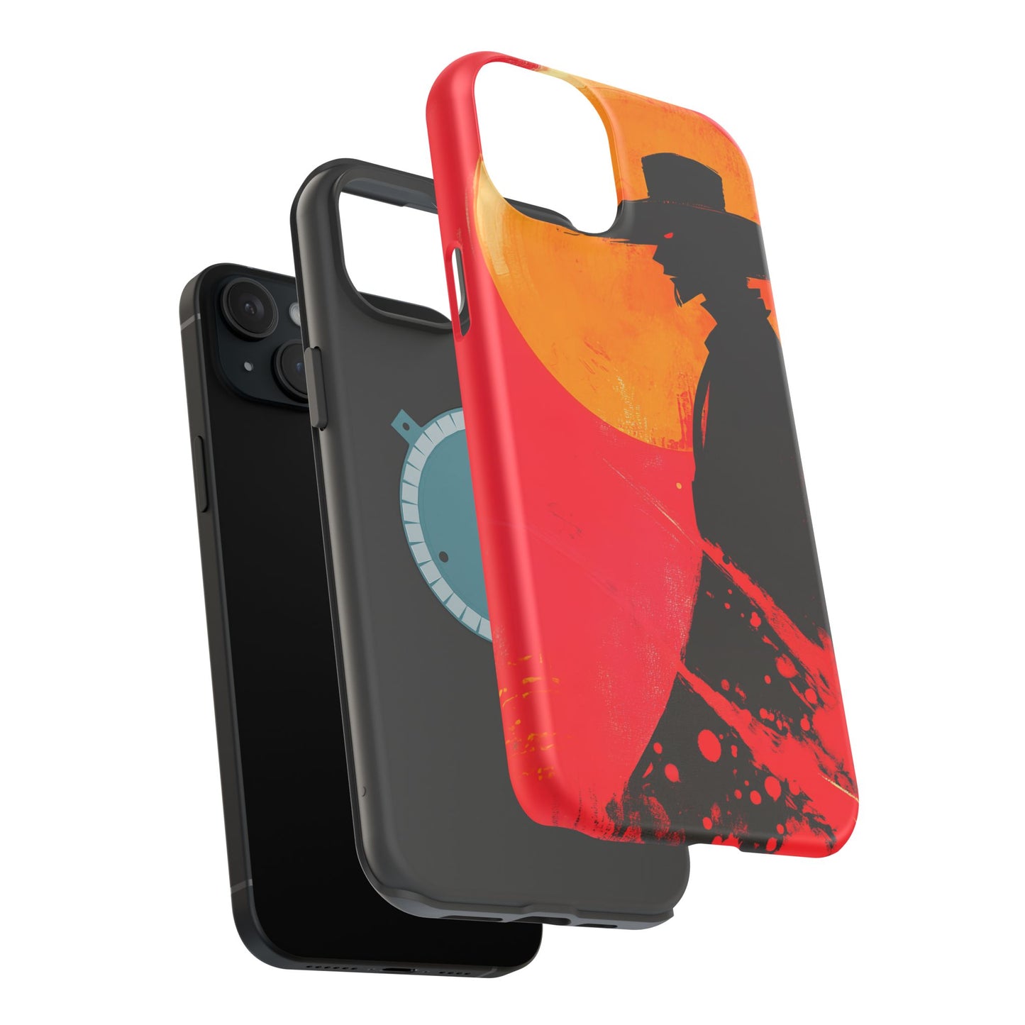 Protective Phone Case – Western Silhouette Design