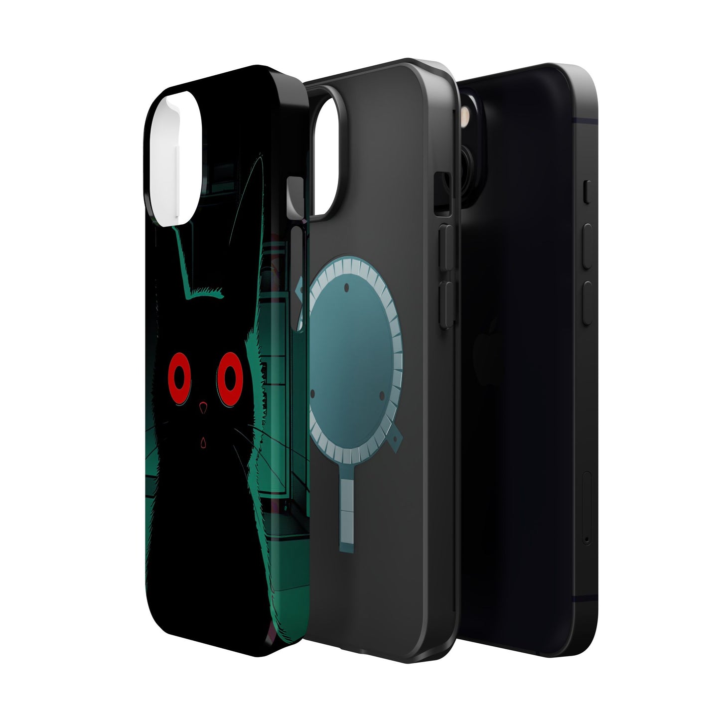 Protective Phone Case – Mysterious Black Cat Design