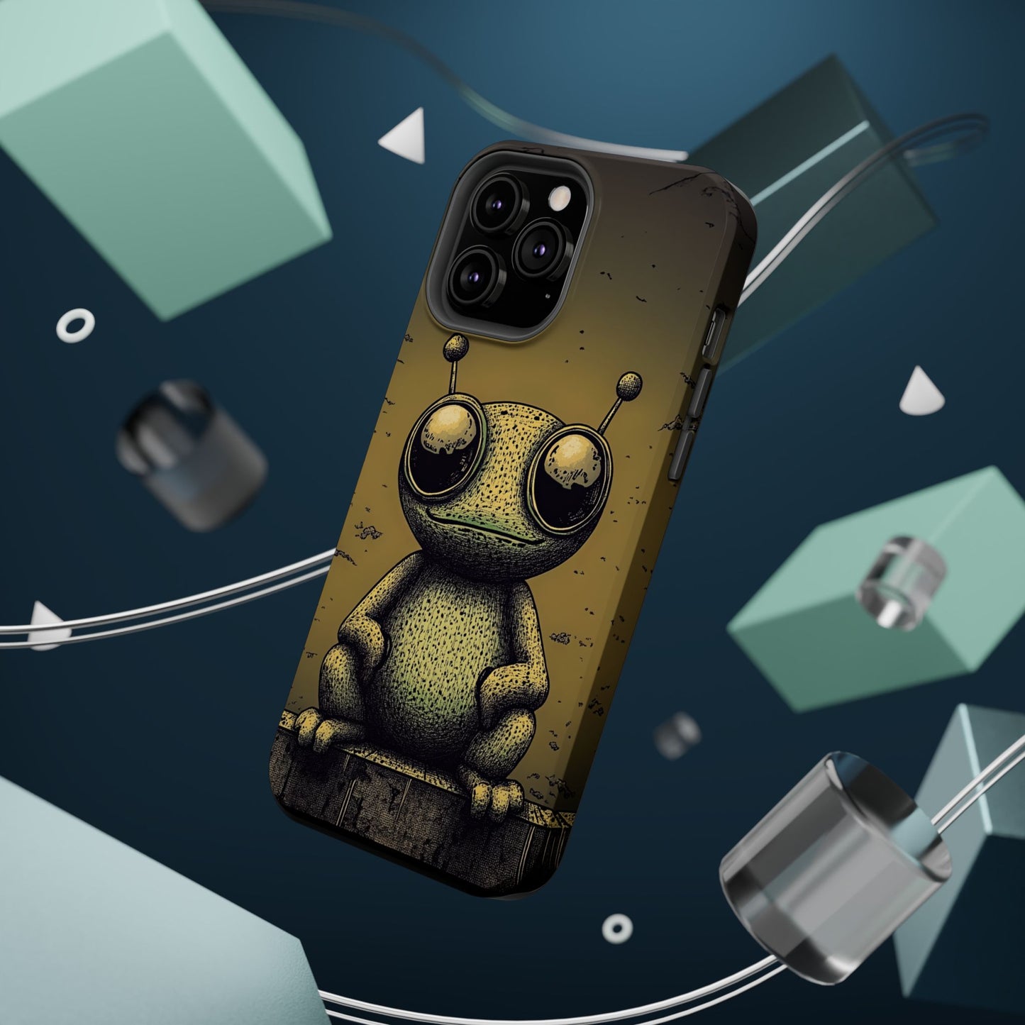 Protective Phone Case – Friendly Alien Design