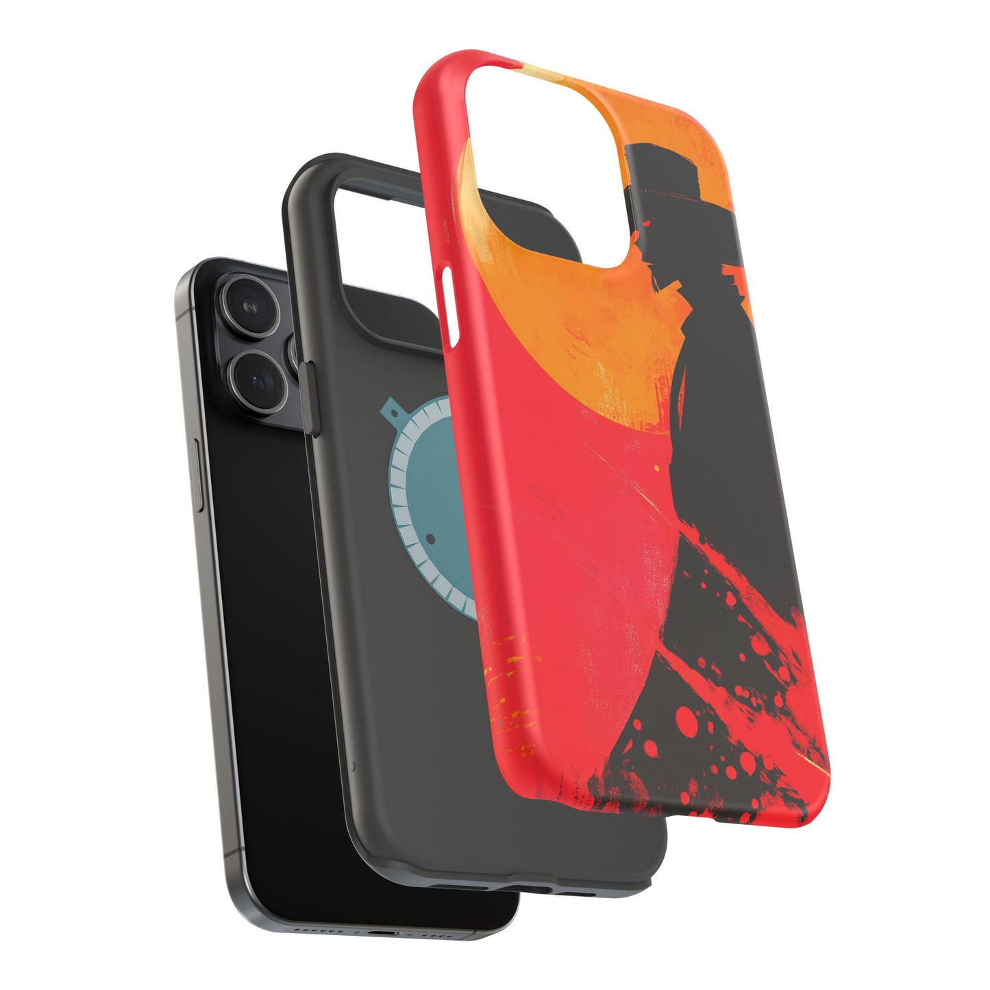 Protective Phone Case – Western Silhouette Design