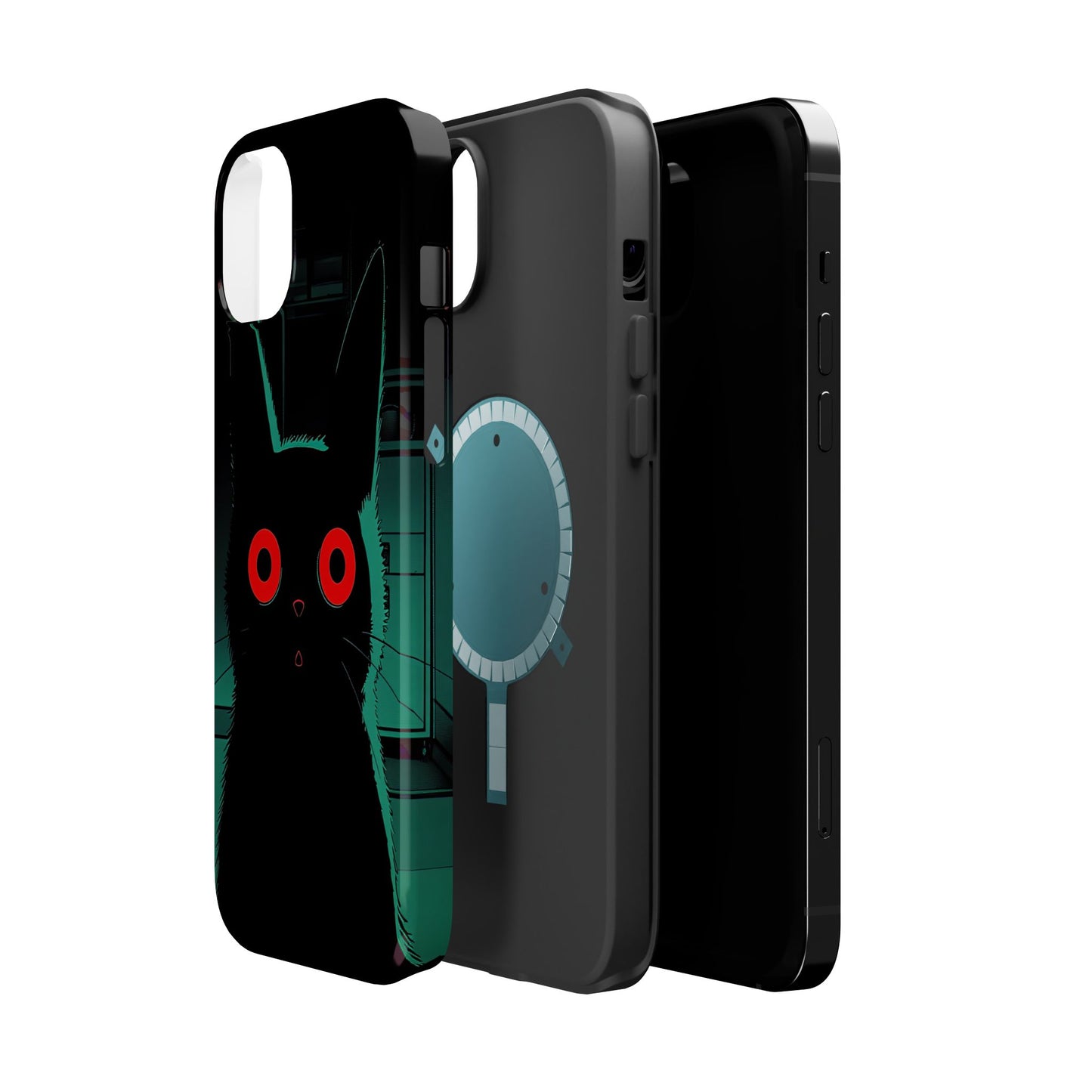 Protective Phone Case – Mysterious Black Cat Design