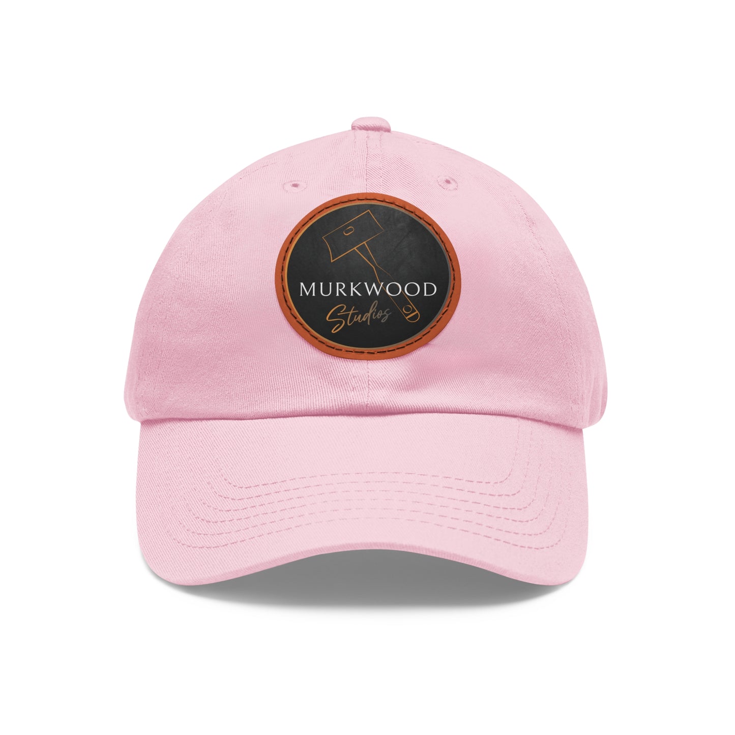 Dad Hat with Leather Patch (Round)