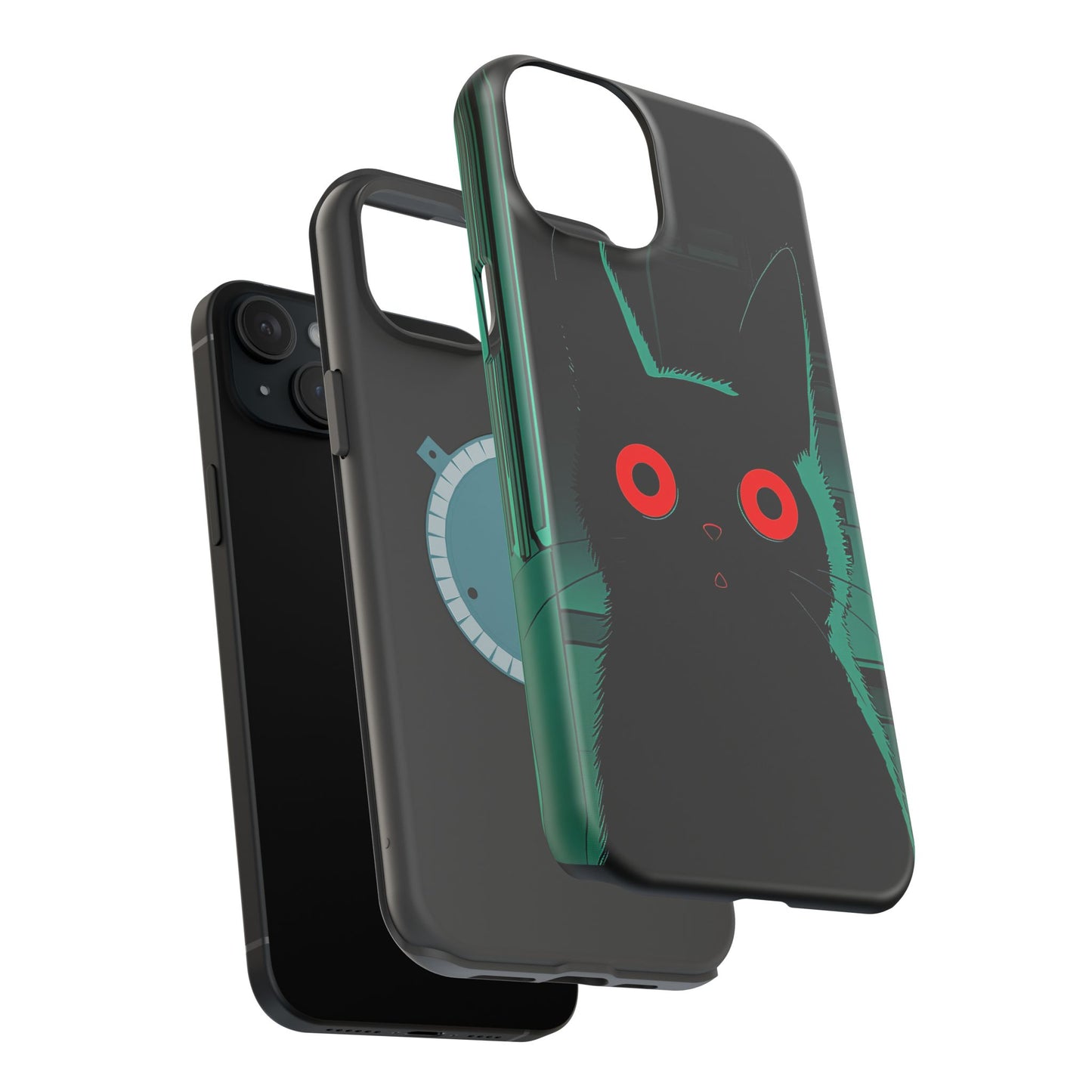 Protective Phone Case – Mysterious Black Cat Design