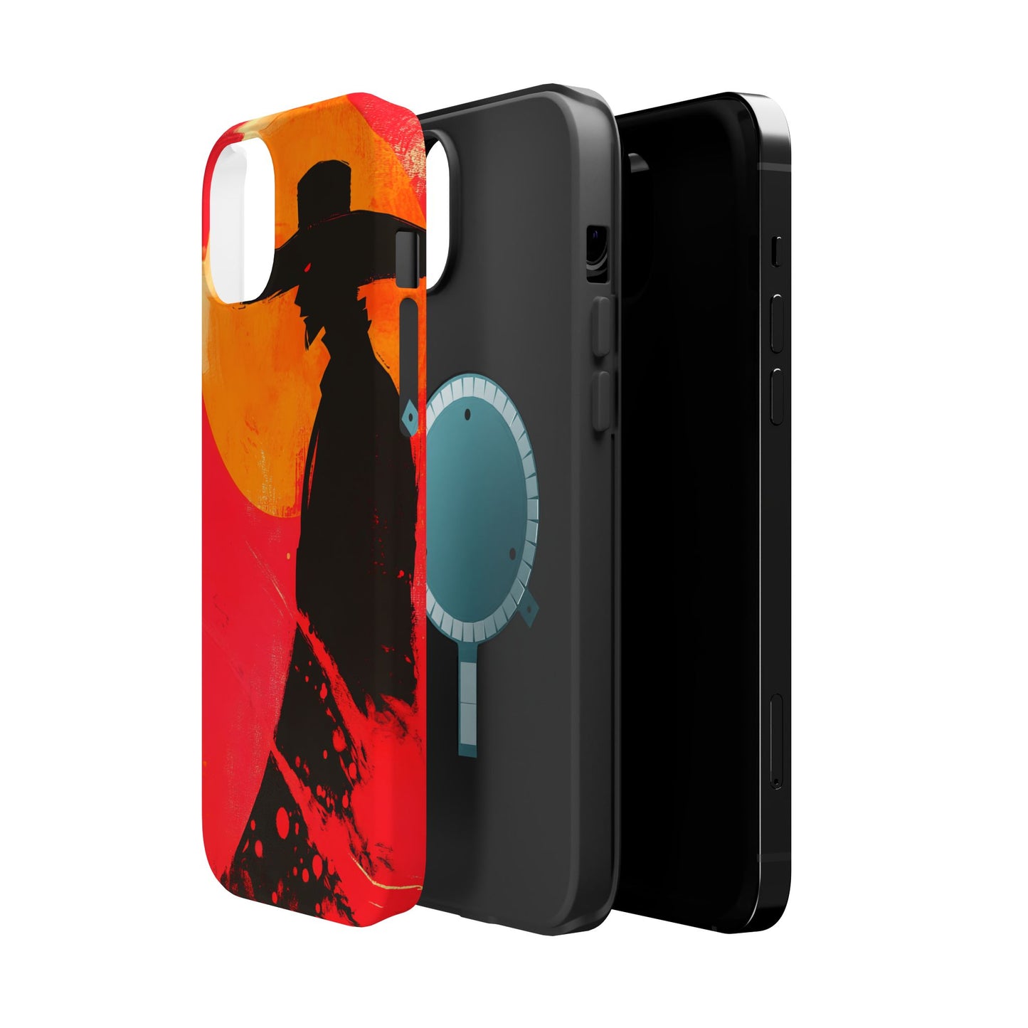 Protective Phone Case – Western Silhouette Design