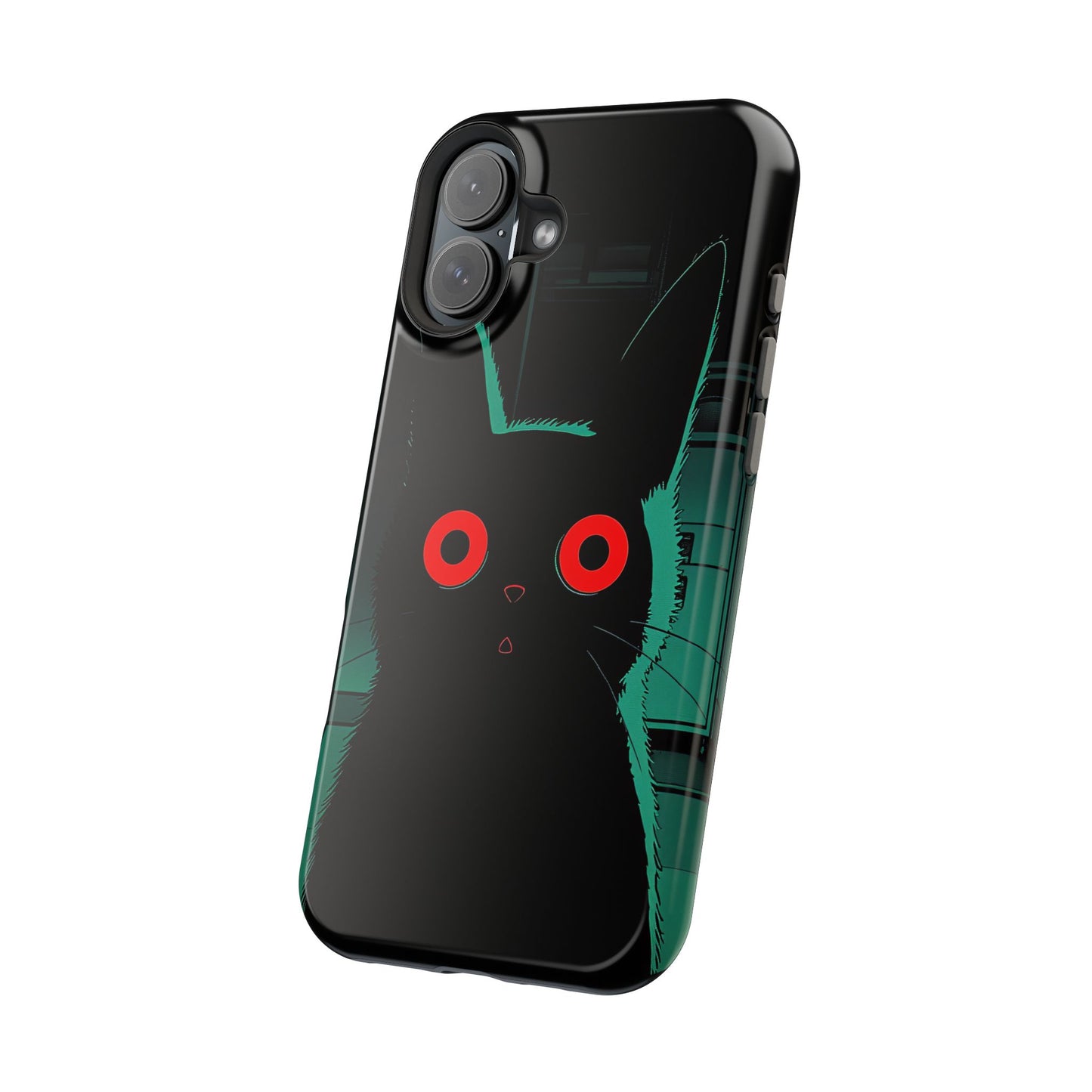 Protective Phone Case – Mysterious Black Cat Design