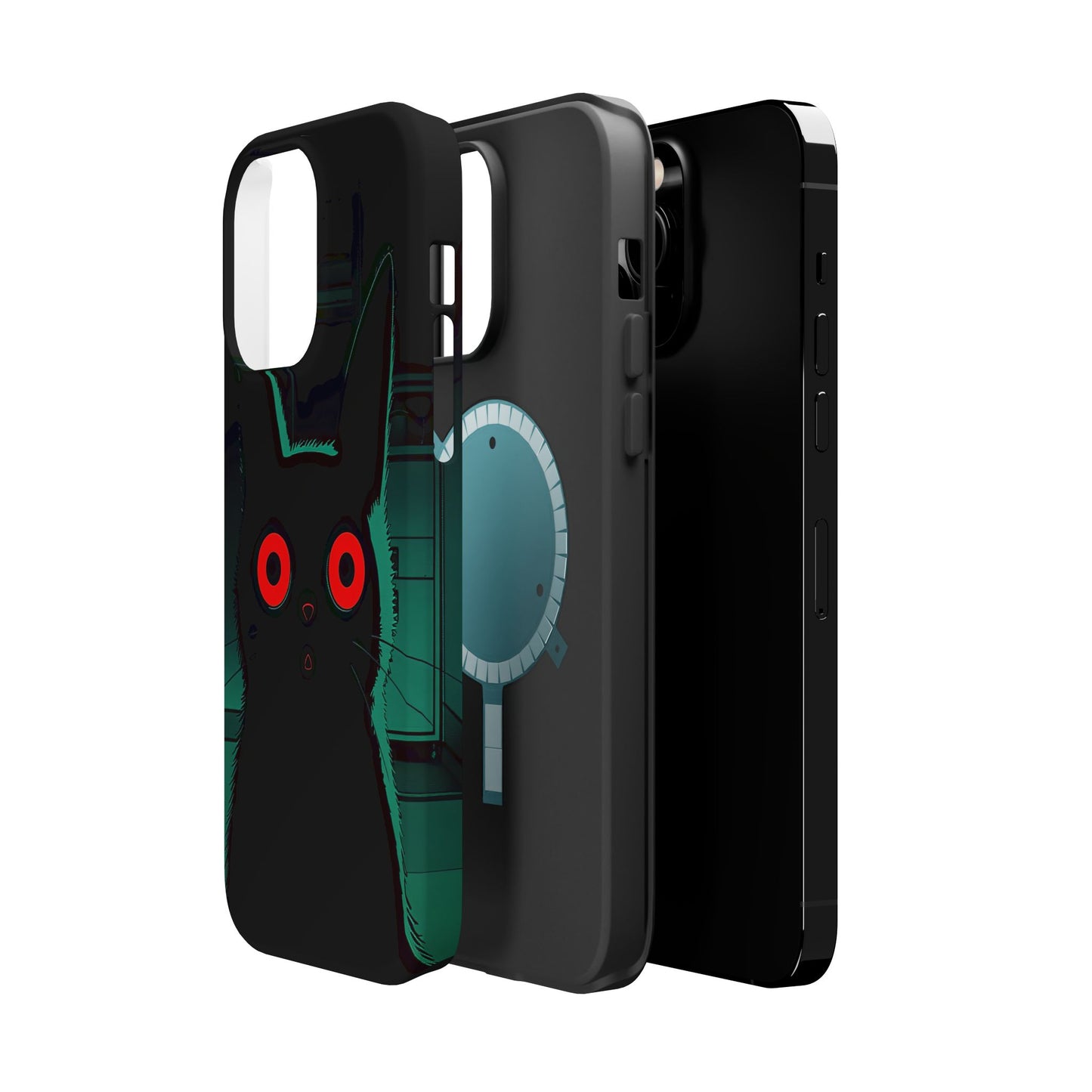 Protective Phone Case – Mysterious Black Cat Design