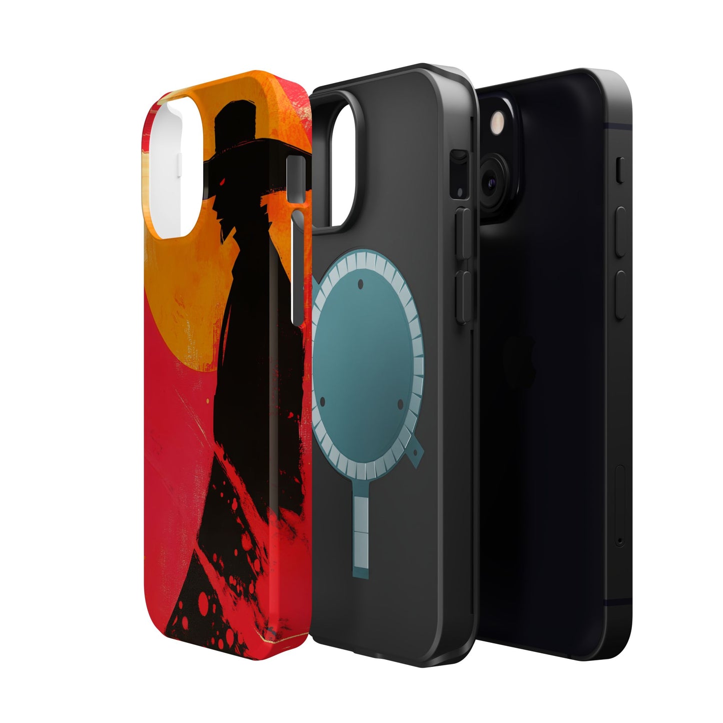 Protective Phone Case – Western Silhouette Design