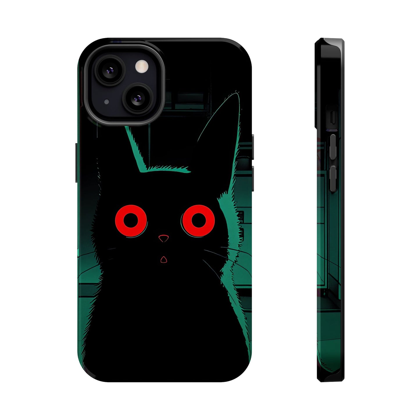 Protective Phone Case – Mysterious Black Cat Design