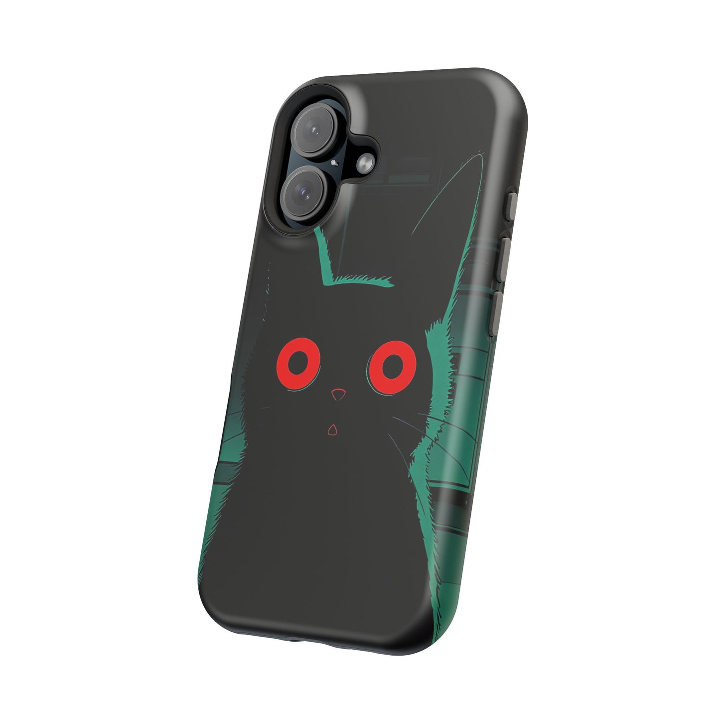 Protective Phone Case – Mysterious Black Cat Design