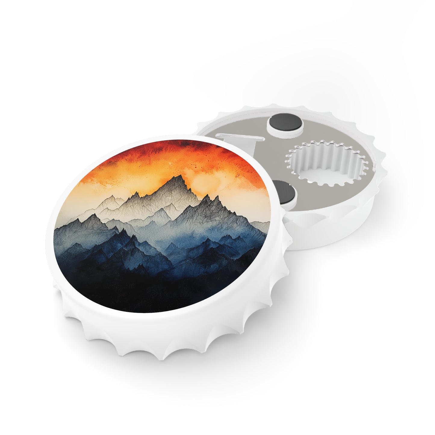 Bottle Opener - Watercolor Painted Mountains