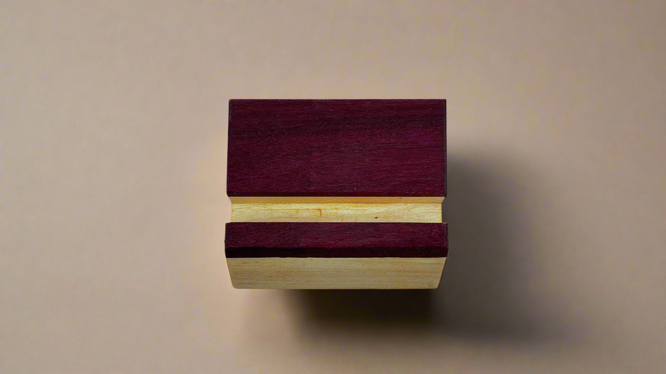 Maple & Purpleheart Wooden Cell Phone Stand